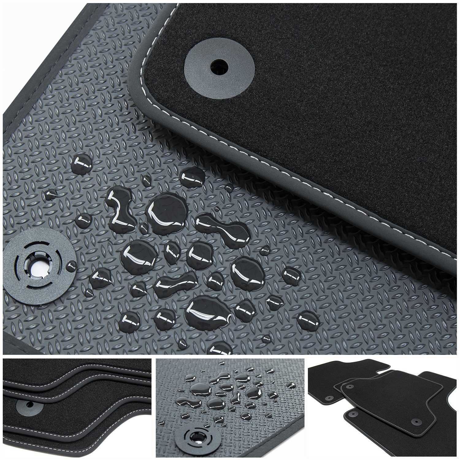 tuning-art Auto-Fußmatten BWX991 Automatten Set passgenau für Skoda Fabia 3 III 2014-2021 – Bild 2 von 5