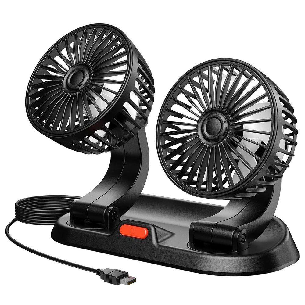 QUBEBU Mini USB-Ventilator Mini Auto Ventilator Doppelventilator Autoventil günstig online kaufen