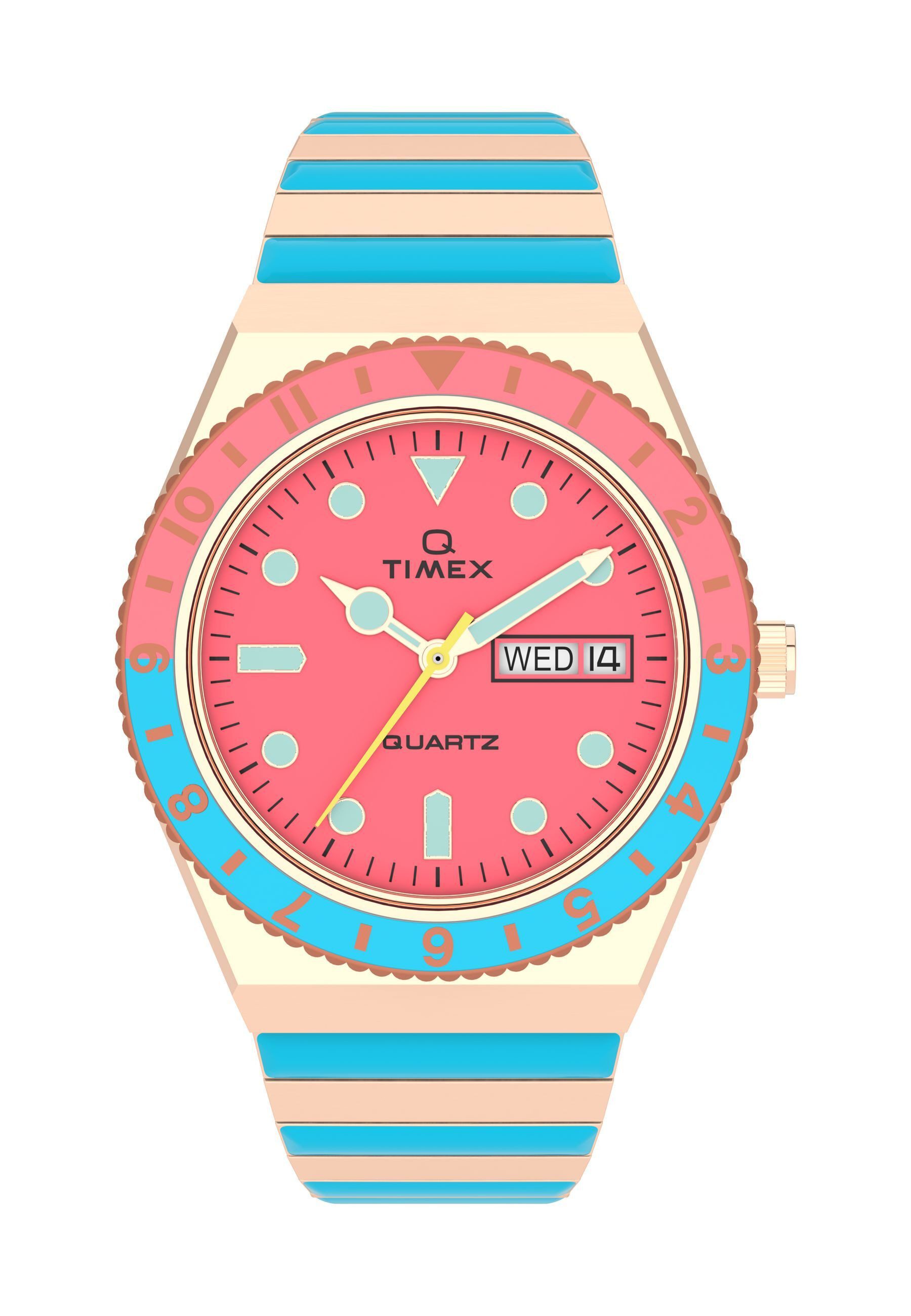 Timex Quarzuhr Q Timex Malibu, (1-tlg., Not a set – not applicable to this product), Quarz Analog