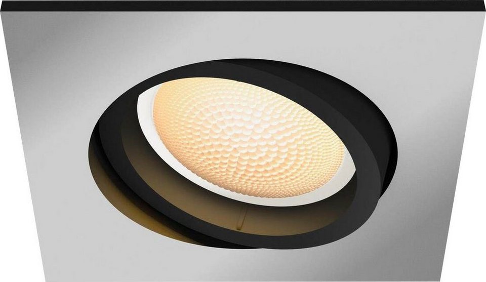 Philips Hue LED Flutlichtstrahler Milliskin, Dimmfunktion, Leuchtmittel  wechselbar, Warmweiß, Sofortige Steuerung per Bluetooth