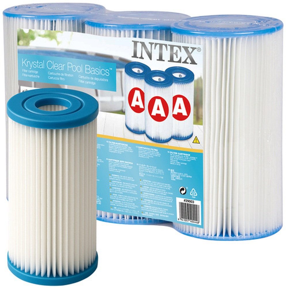 Intex Фильтрыeinsatz Poolpumpenfilter Poolfiltereinsatz (Spar-Set, 3 St., einfache Installation), Sie erhalten gleich drei original INTEX-Filtereinsätze Typ A