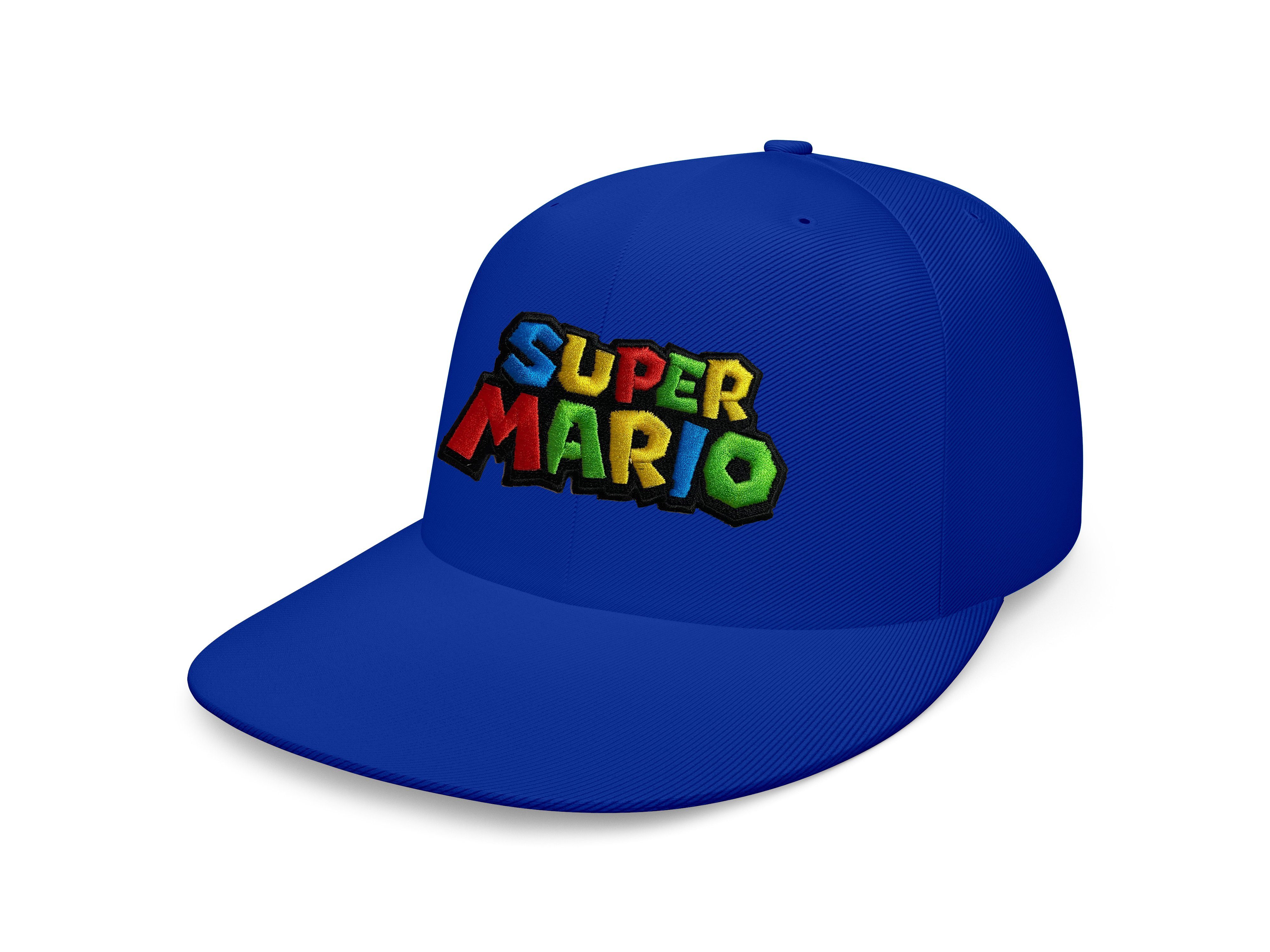 Blondie & Brownie Snapback Cap Unisex Erwachsene Super Mario Stick Patch Luigi Nintendo Snapback Royalblau