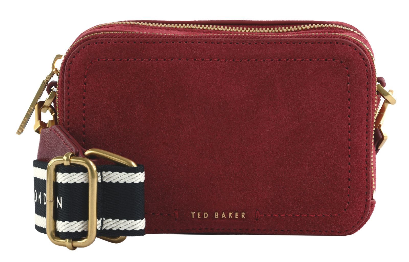 Ted Baker Umhängetasche Webbing Suede Crossbody Camera Bag, aus echtem Leder