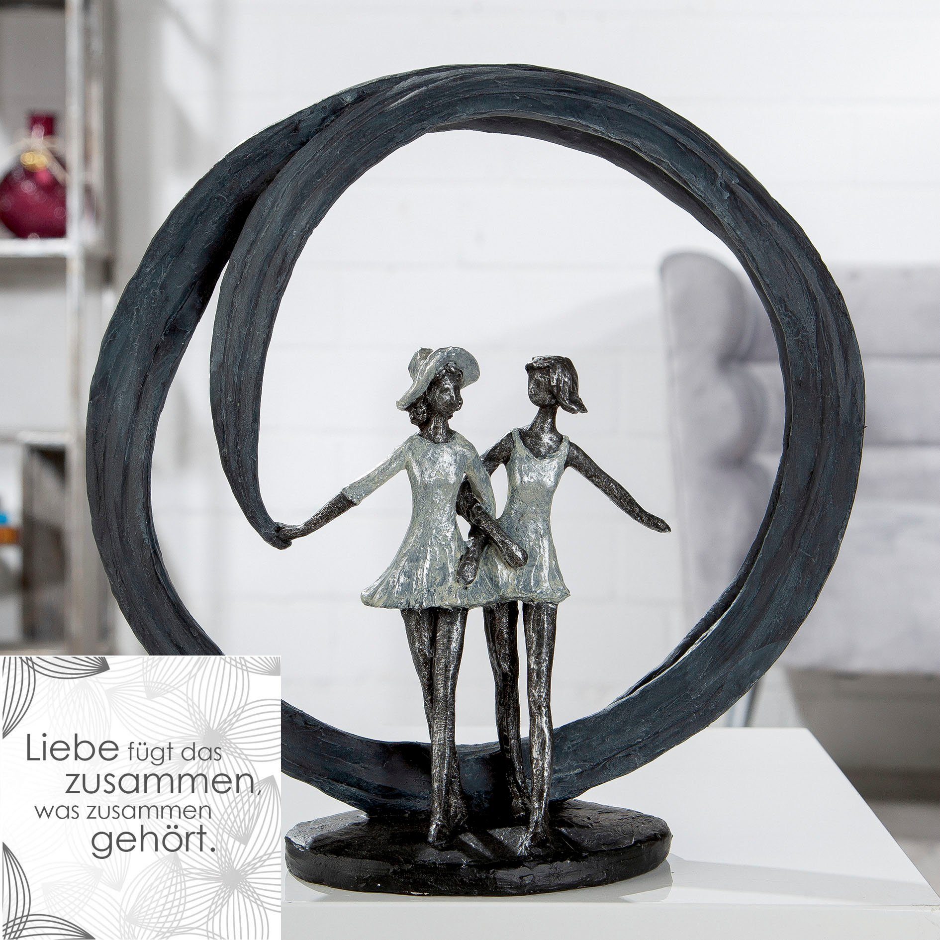 Dekofigur friends, Gilde More (1 grau/silber than grau Skulptur by St), Casablanca