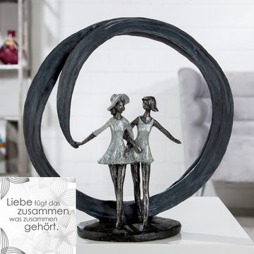 Casablanca by Gilde Dekofigur Skulptur More than friends, grau/silber (1 St), grau