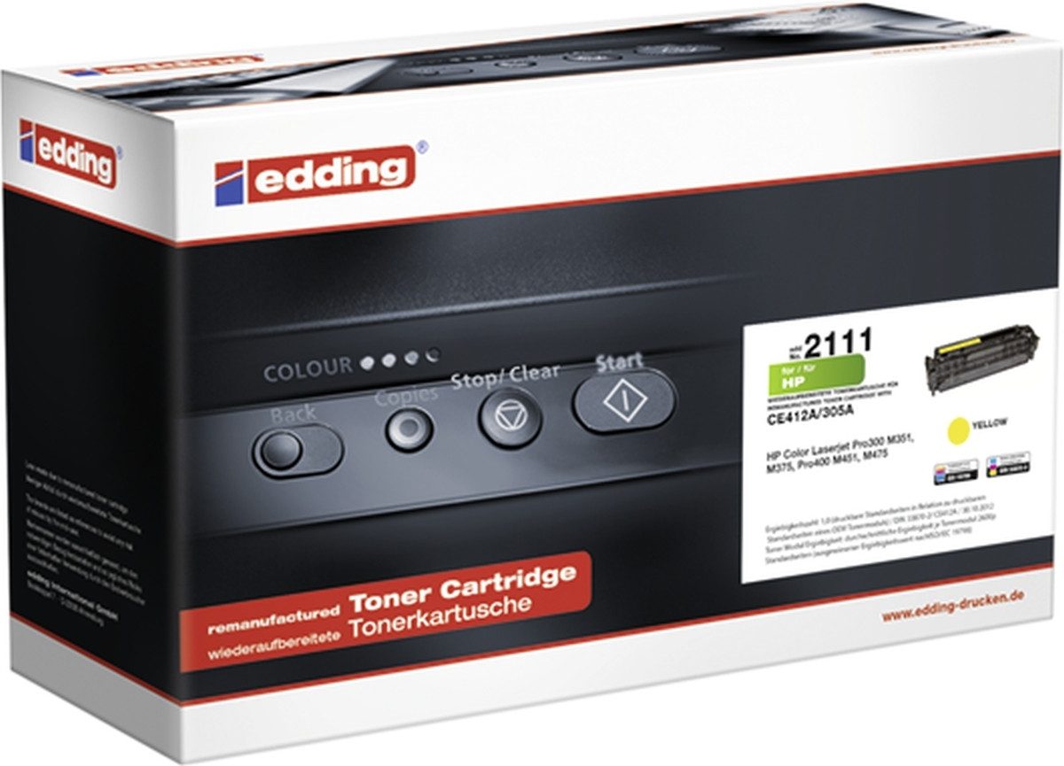 edding Tonerpatrone Toner kompatibel mit HP CE412A yellow