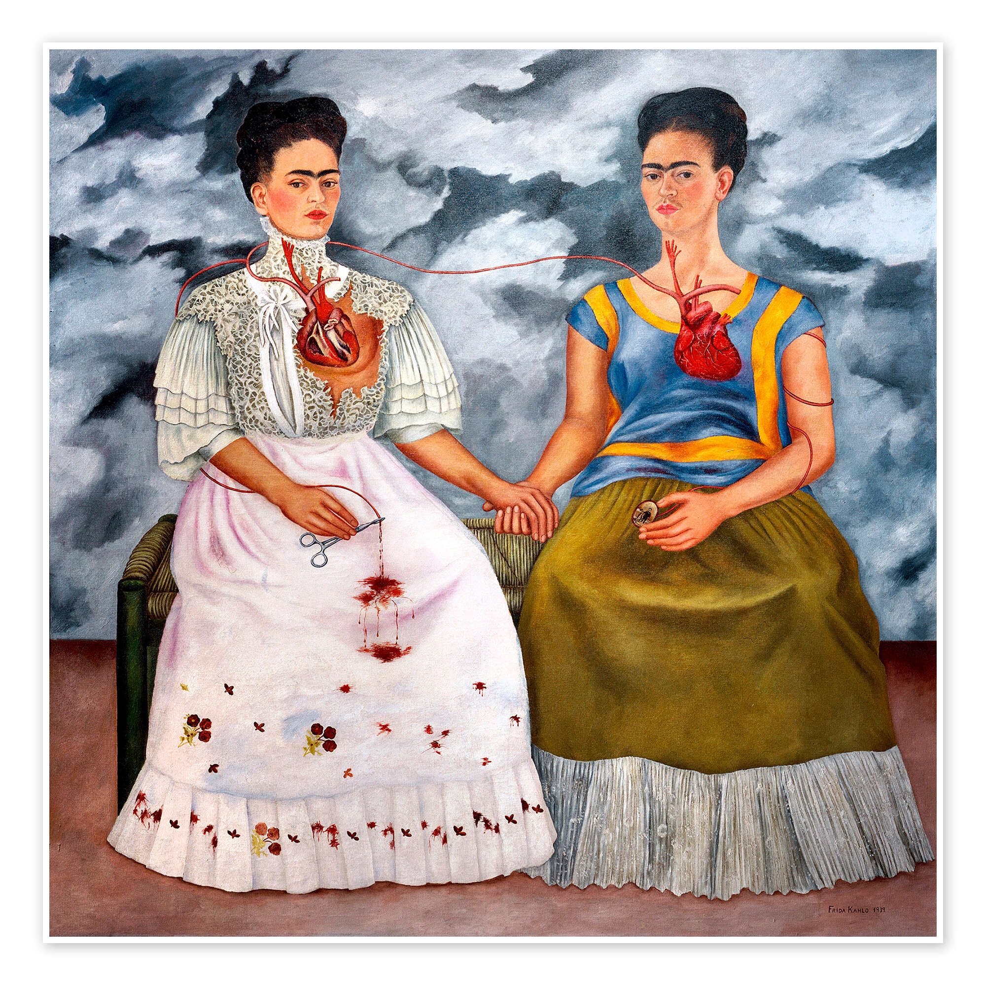 Posterlounge Wandbild Die zwei Fridas, 1939, Frida Kahlo, erhältlich als Poster, Leinwandbild, Wandsticker oder Acrylglasbild