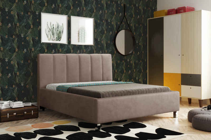 Stylefy Polsterbett Adriano (Schlafzimmerbett, Bett), Design