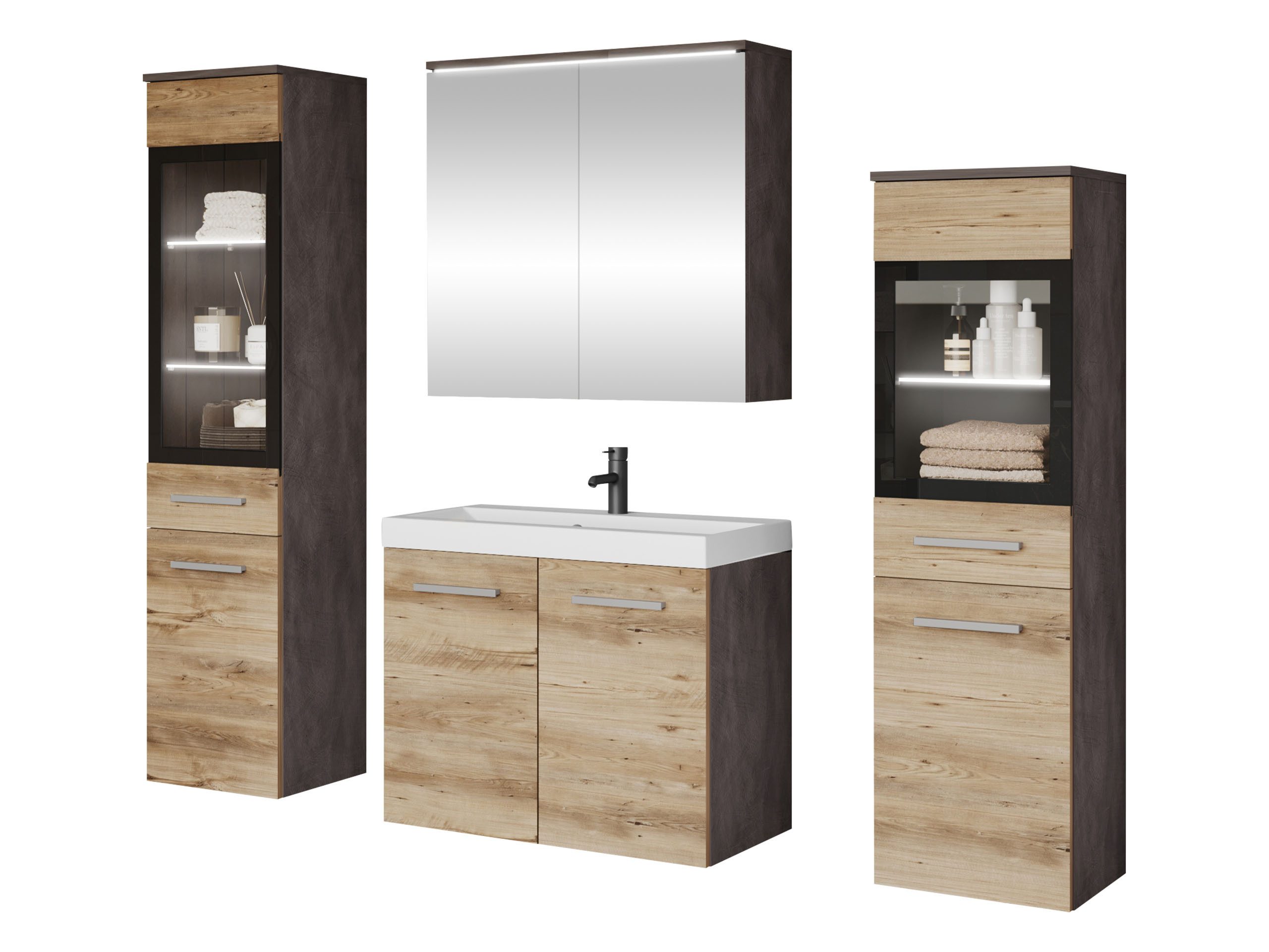MIRJAN24 Badmöbel-Set Madrit II, (5er-Set, Waschbeckenschrank, günstig online kaufen