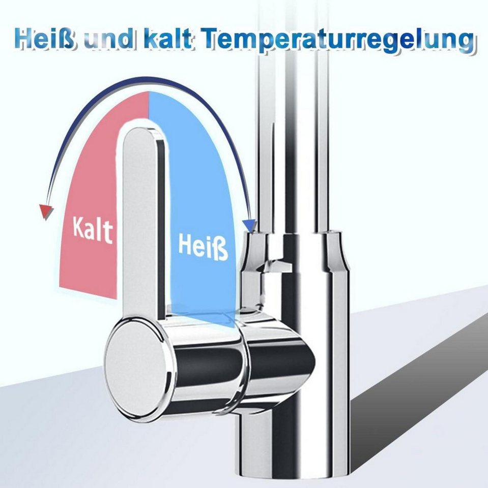 Thumbnail - LuxusKollektion Spültischarmatur Wasserhahn Küche Mischbatterie mit 360° Drehung Edelstahl