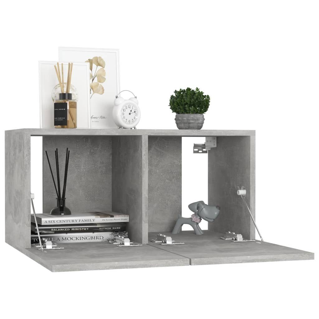 furnicato TV-Schrank TV-Hängeschränke 2 Stk. Betongrau cm 60x30x30