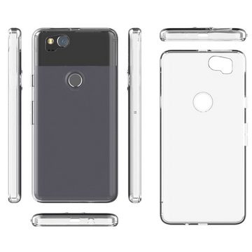 Nalia Smartphone-Hülle Google Pixel 2, Klare Silikon Hülle / Extrem Transparent / Durchsichtig / Anti-Gelb