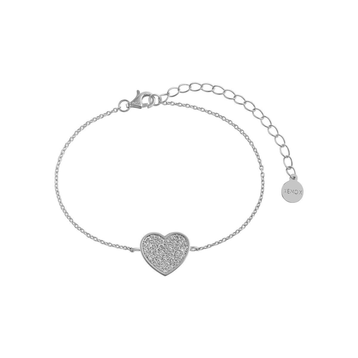 XENOX Armband Xenox XS3605 Armband Damen Love Story Herz Zirkonia Sterling-Silber