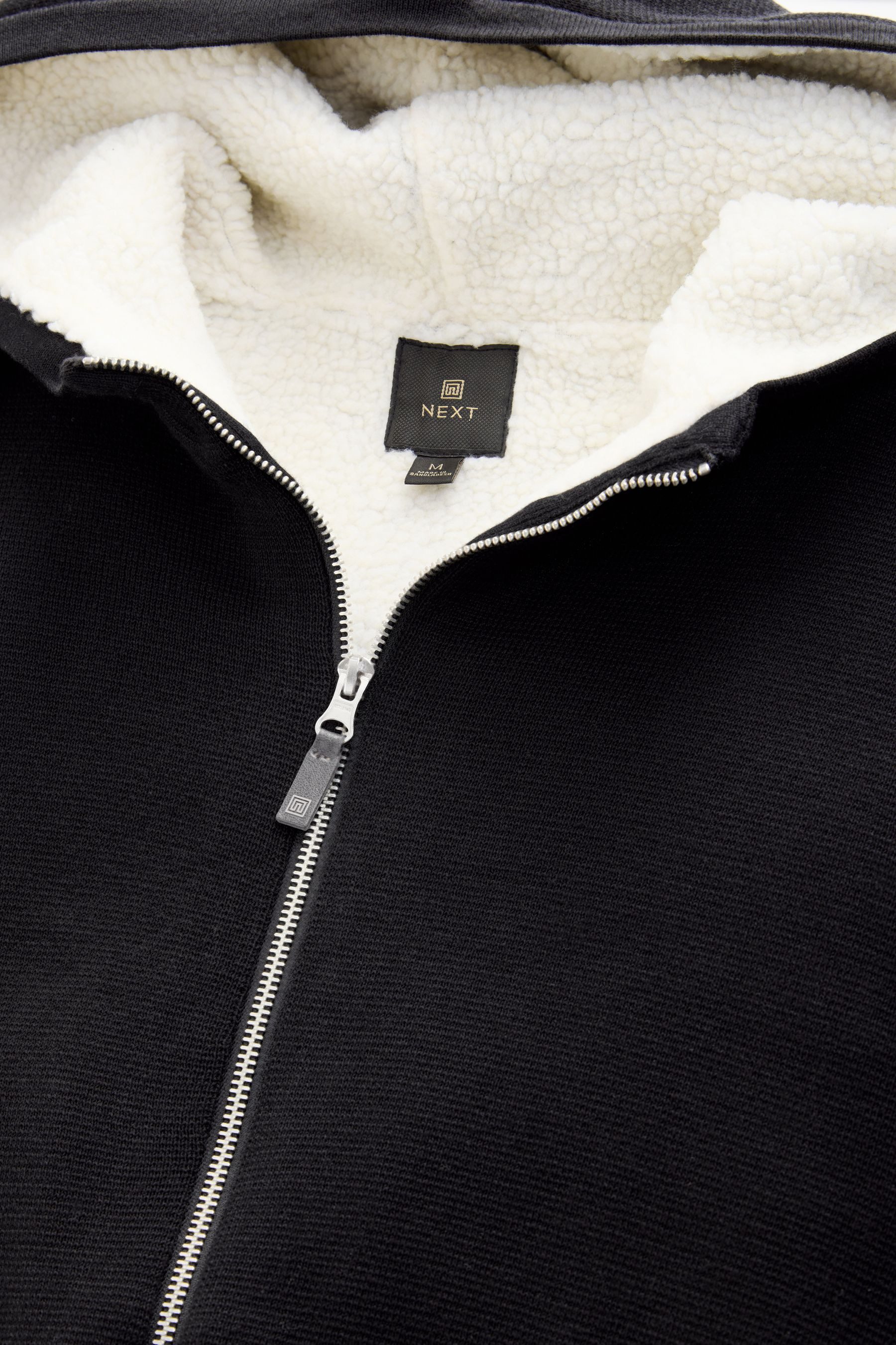 Next Kapuzenpullover Relaxed Fit Kapuzenjacke Plüschfutter Baumwolle (1-tlg)