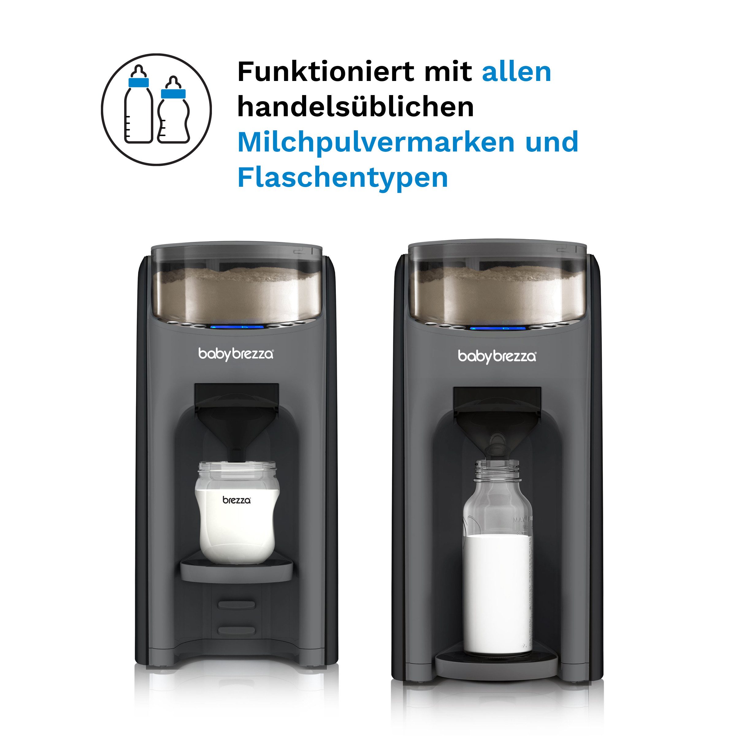 Baby Brezza Babyflaschenwärmer Automatischer Flaschenzubereiter mit Pulvermischung und Temperaturwahl, Zubereitung in Sekunden – ideal auch für nachts – Bild 4 von 5