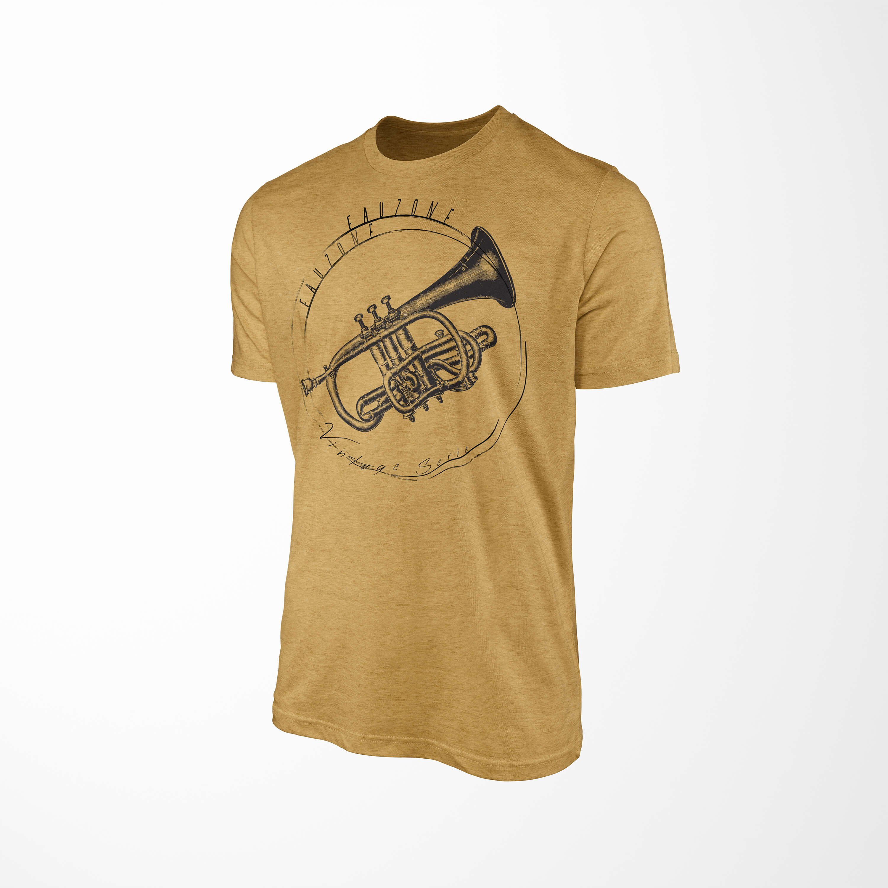 Antique Art Vintage Sinus T-Shirt Gold Herren Trompete T-Shirt