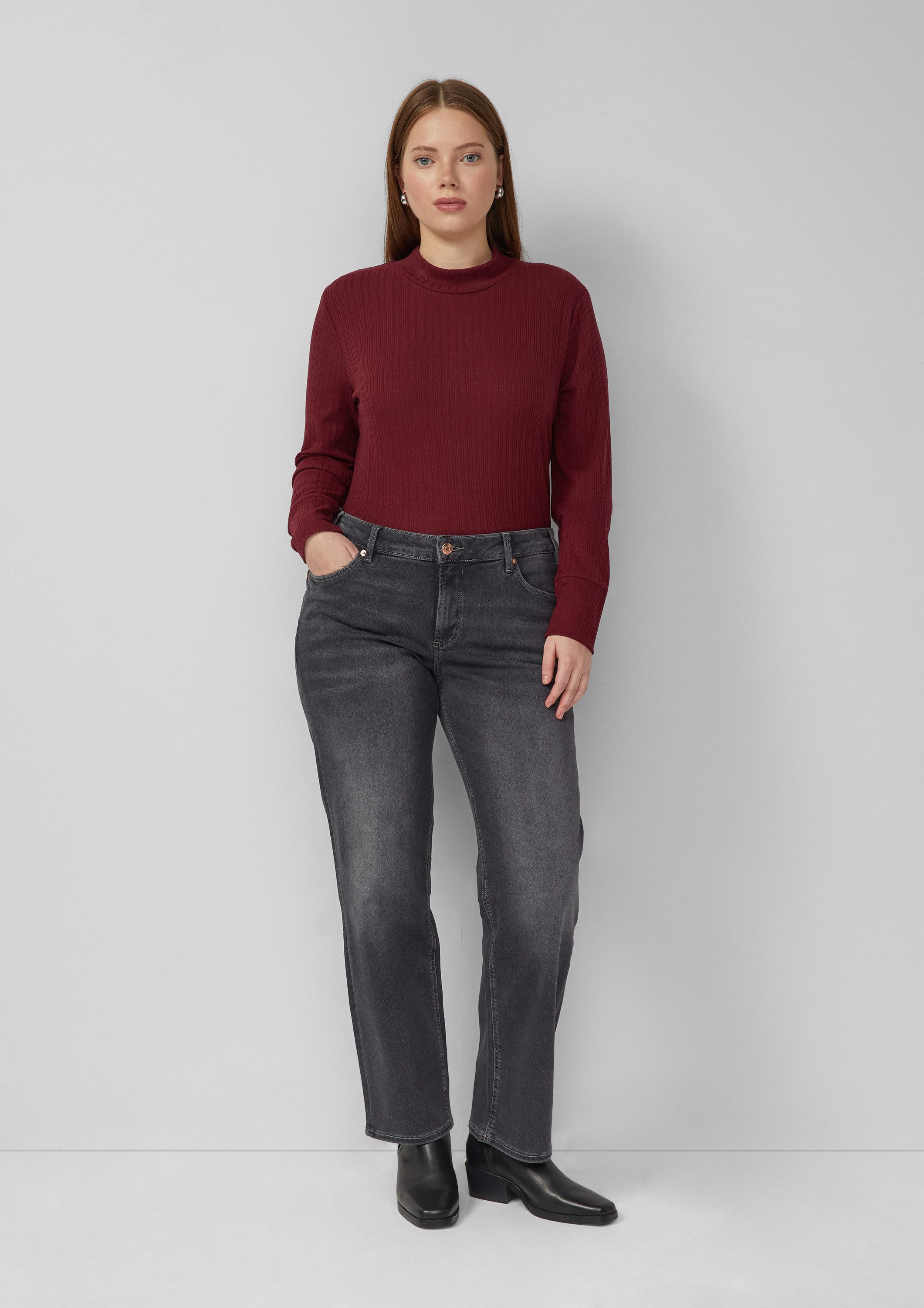 QS Regular-fit-Jeans Jeans-Hose Jeans Catie/Mid Rise/Straight Leg