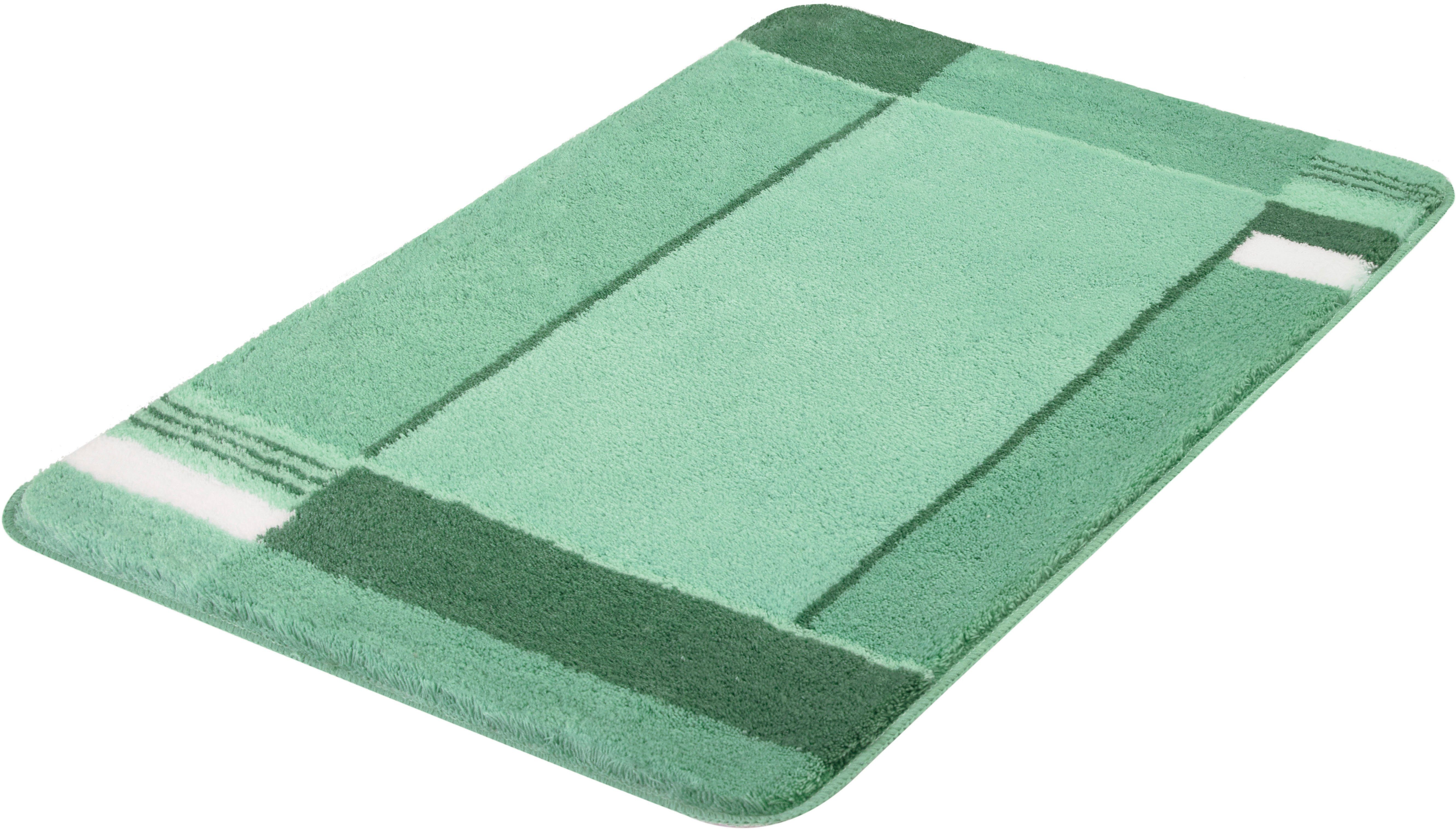 Kleine Wolke Badematte Padova, Badvorleger, Badezimmer Teppich, Höhe 20 mm, rutschhemmend beschichtet, fußbodenheizungsgeeignet, Kunstfaser, rechteckig, Badteppich, modernes Design, mit Bordüre, Kundenliebling