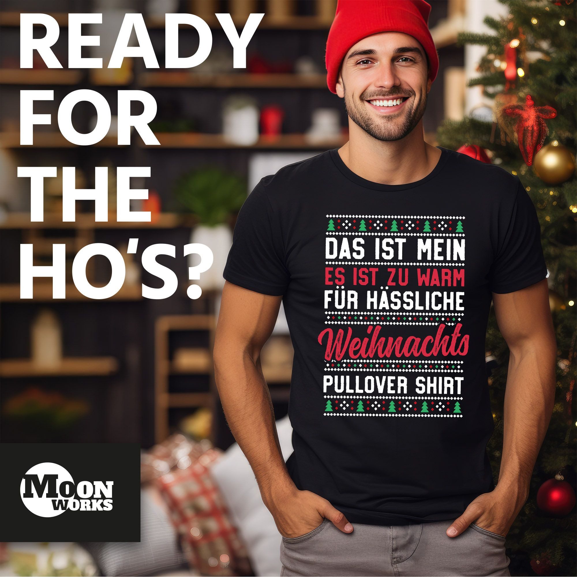 MoonWorks Print-Shirt Herren T-Shirt Weihnachten Spruch lustig Es ist zu wa günstig online kaufen