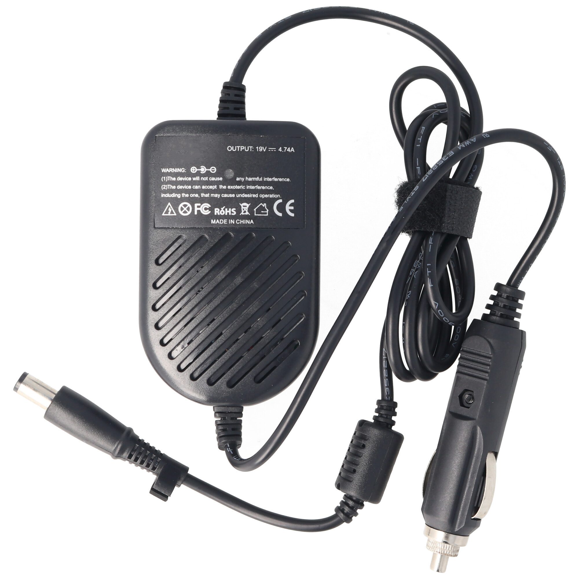 12V KFZ-Ladekabel passend für HP Compaq Laptop 19V 4,74A 7,4mm x 5,0m USB-Ladegerät