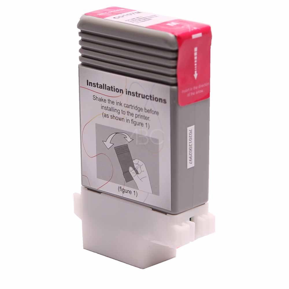 ABC Tintenpatrone (Kompatible Druckerpatrone für Canon PFI-107 Magenta IPF-670 L24)