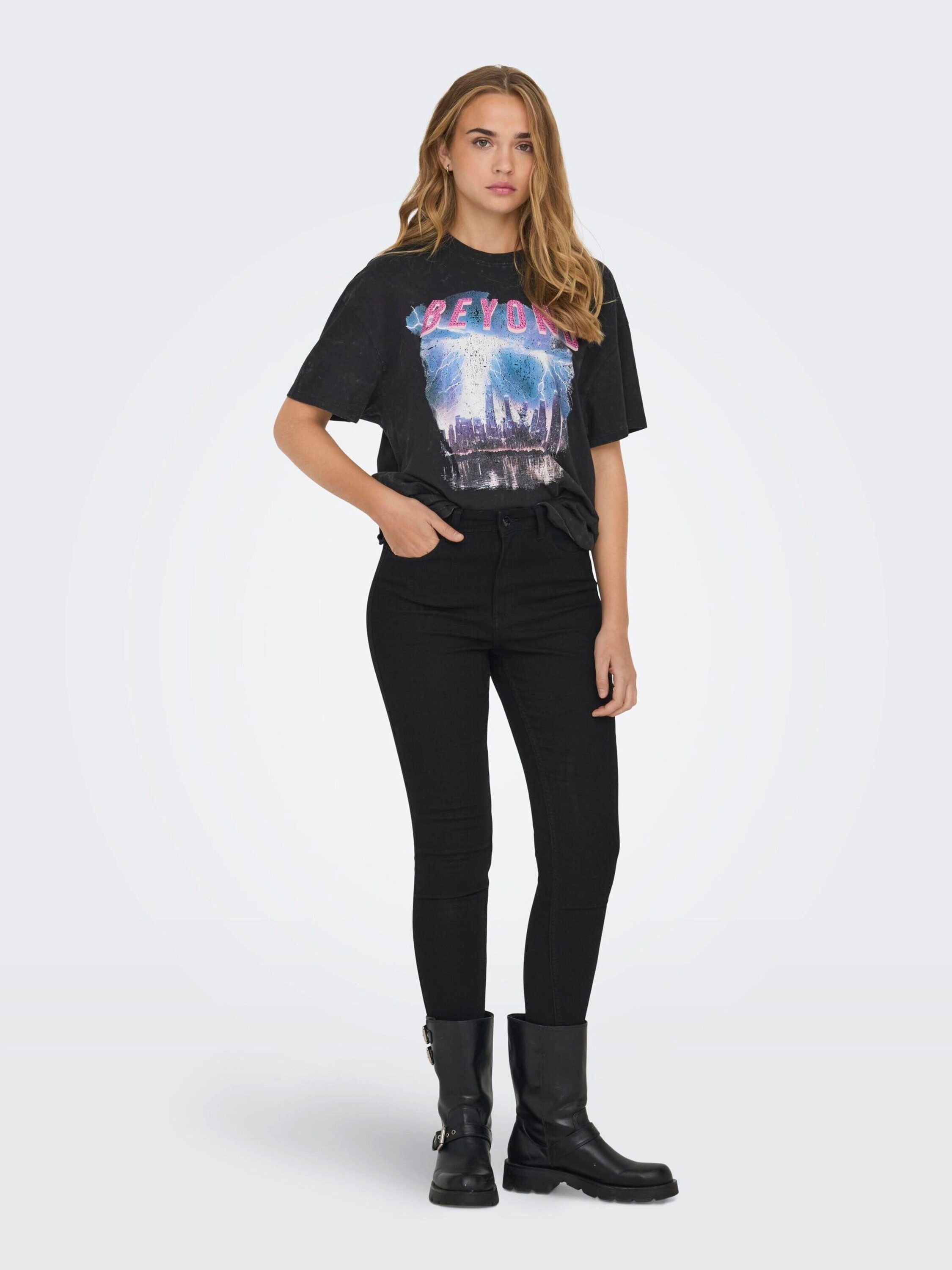 ONLY T-Shirt LUCCA (1-tlg) Ziersteine