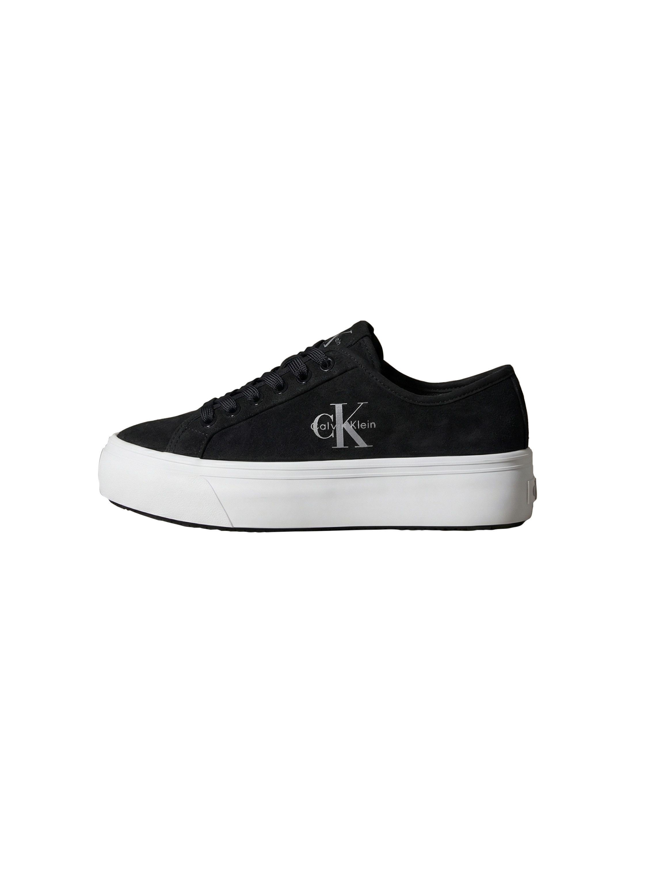 Calvin Klein VULC FLATF LACEUP SUEDE Plateausneaker Freizeitschuh, Schnürschuh, Halbschuh mit seitlichem Logoschriftzug