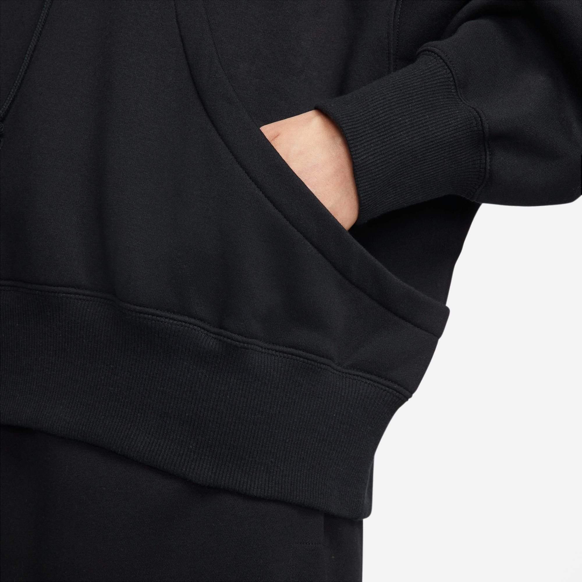 Nike BLACK/SAIL PULLOVER Sportswear OVER-OVERSIZED WOMEN'S HOODIE FLEECE Kapuzensweatshirt PHOENIX