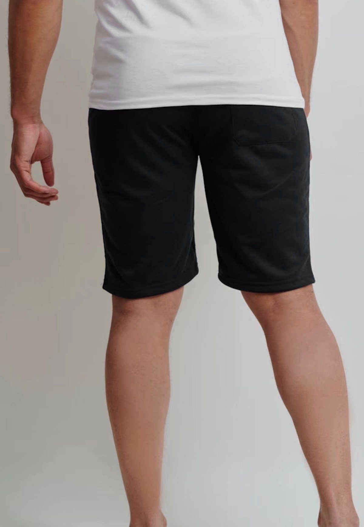 FORBEST Sweatshorts Kurze Basic (1-tlg) Shorts in Schwarz 4152 Sport Sweat