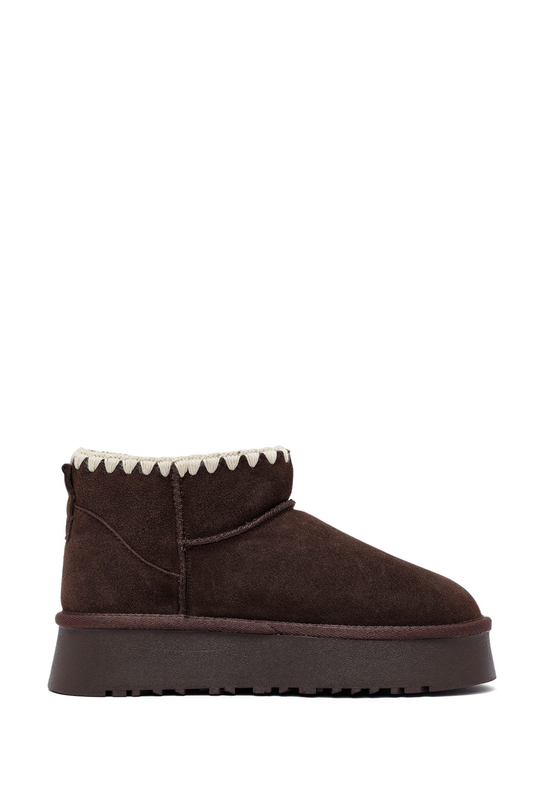 Derimod Teddy-Stiefel aus Veloursleder Ankleboots