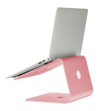 SLABO Notebookhalterung Laptopständer für MacBook / MacBook Air / MacBook Pro / alle Notebooks / Laptops "Aluminium" - ROSÉGOLD / ROSA Laptop-Ständer