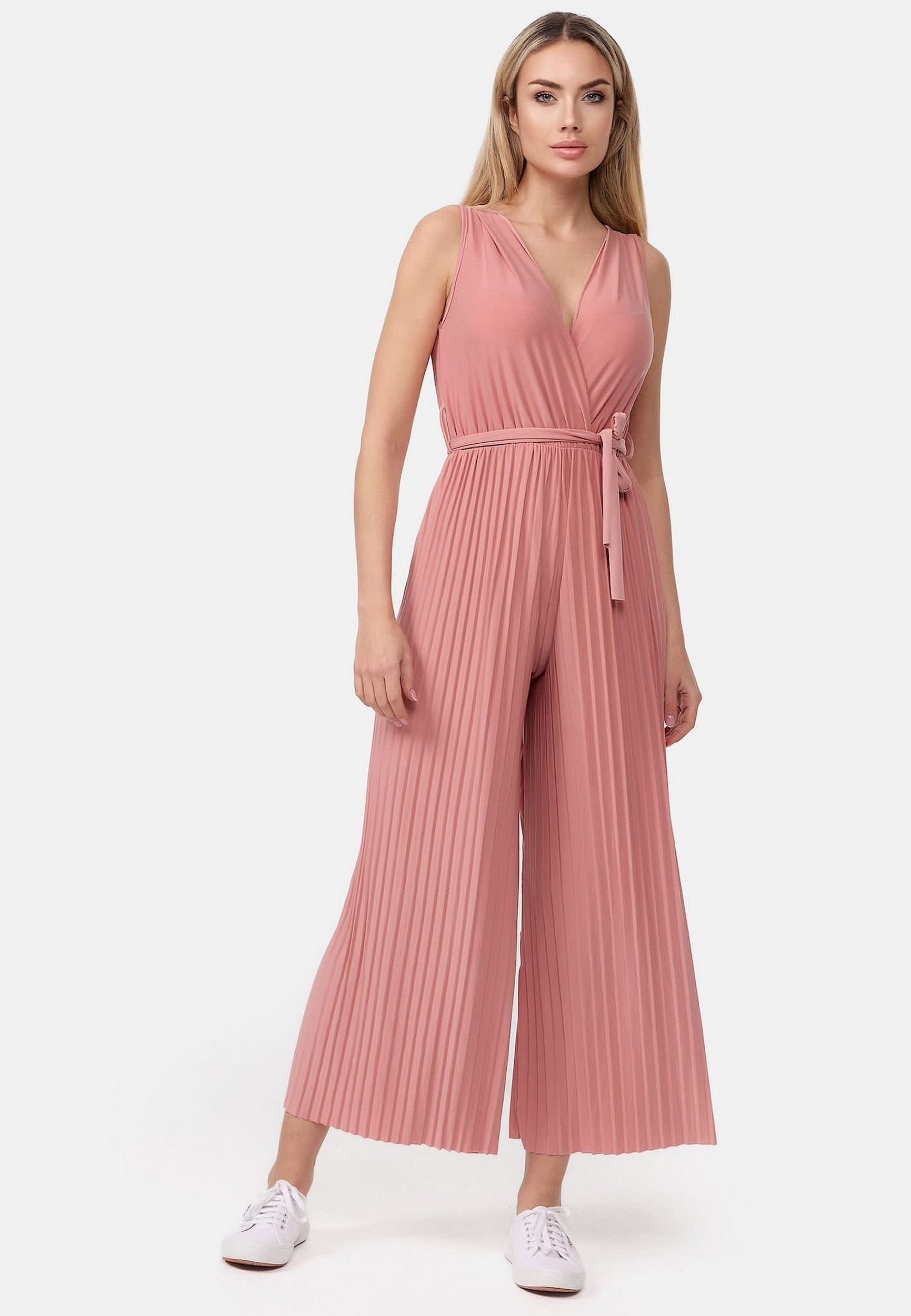 Worldclassca Jumpsuit Worldclassca Jumpsuit Pleated Overalls mit Gürtel Ärmellos Sommer Neu Neue Kollektion - Stilvolle und gemütliche Sommer Mode für Damen