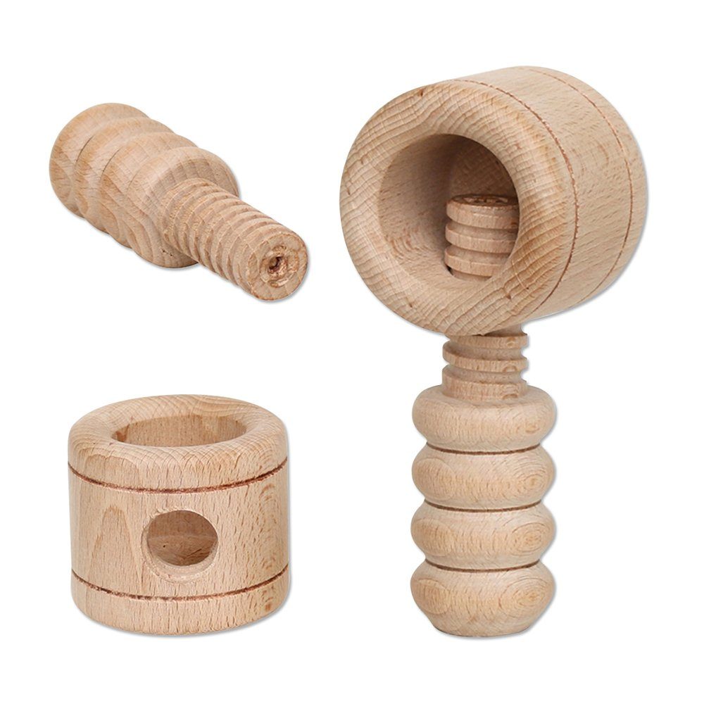Nussknacker 3 Stück " Schraube " Holz Nussknacker