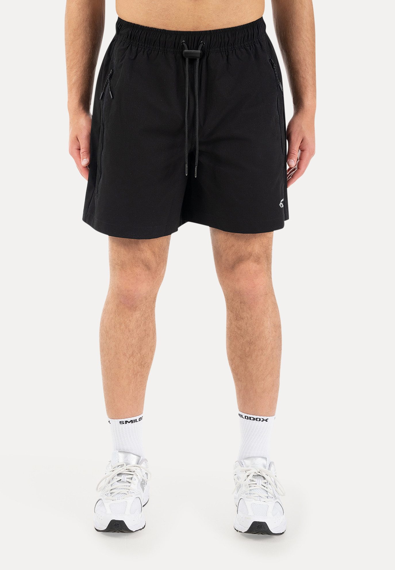 Smilodox Shorts Riven Herren, Sommershorts schnelltrocknend für Fitness & Training Zip Taschen, Gesäßtasche, Stretch, Kordelzug