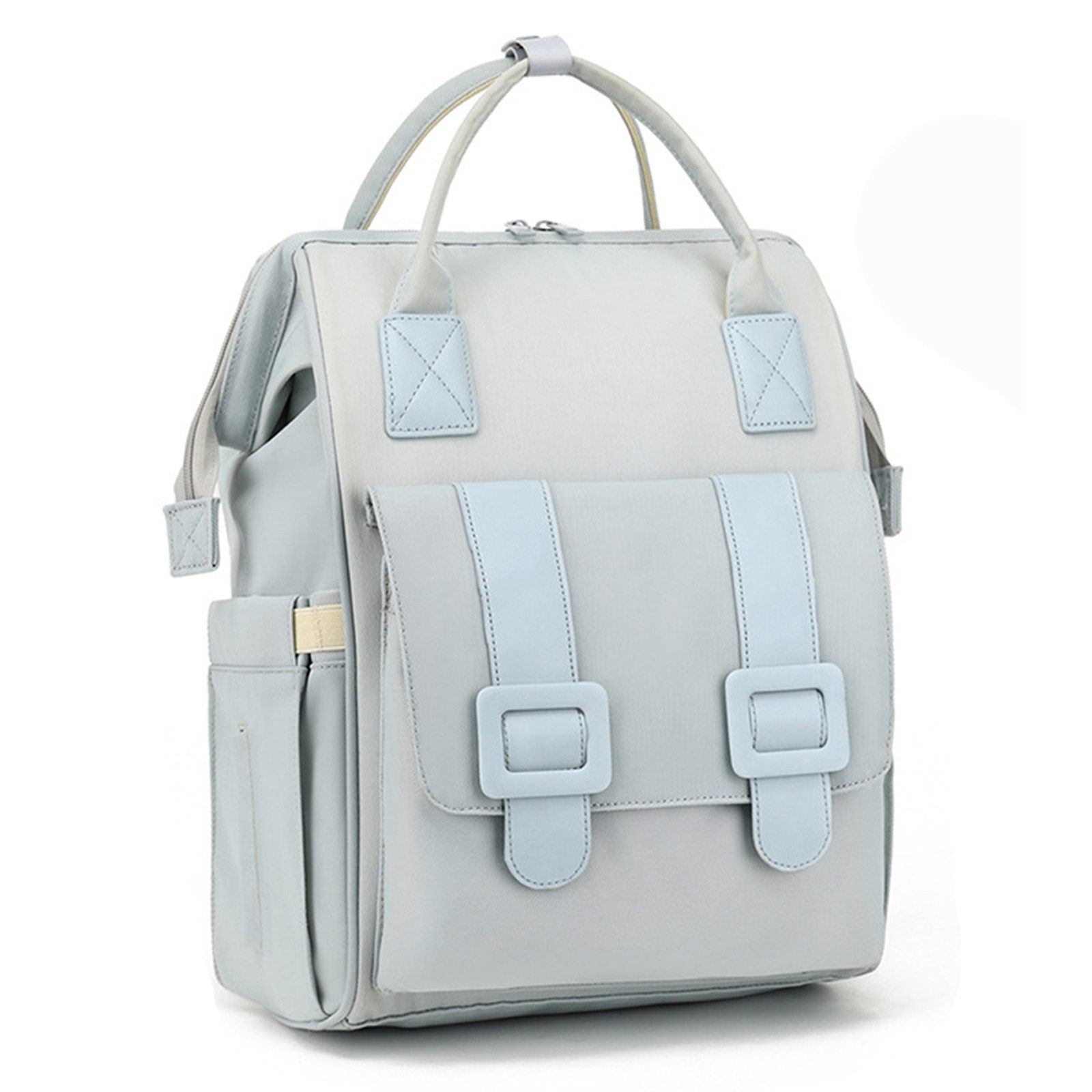 OKWISH Wickelrucksack Multifunktional Große Kapazität Nass-Trocken-Trennfach Alltagsrucksack (Milchfläsche Rucksack Tasche mit USB-Anschluss, Multifunktional, Babytasche), mit Kinderwagen-Haken