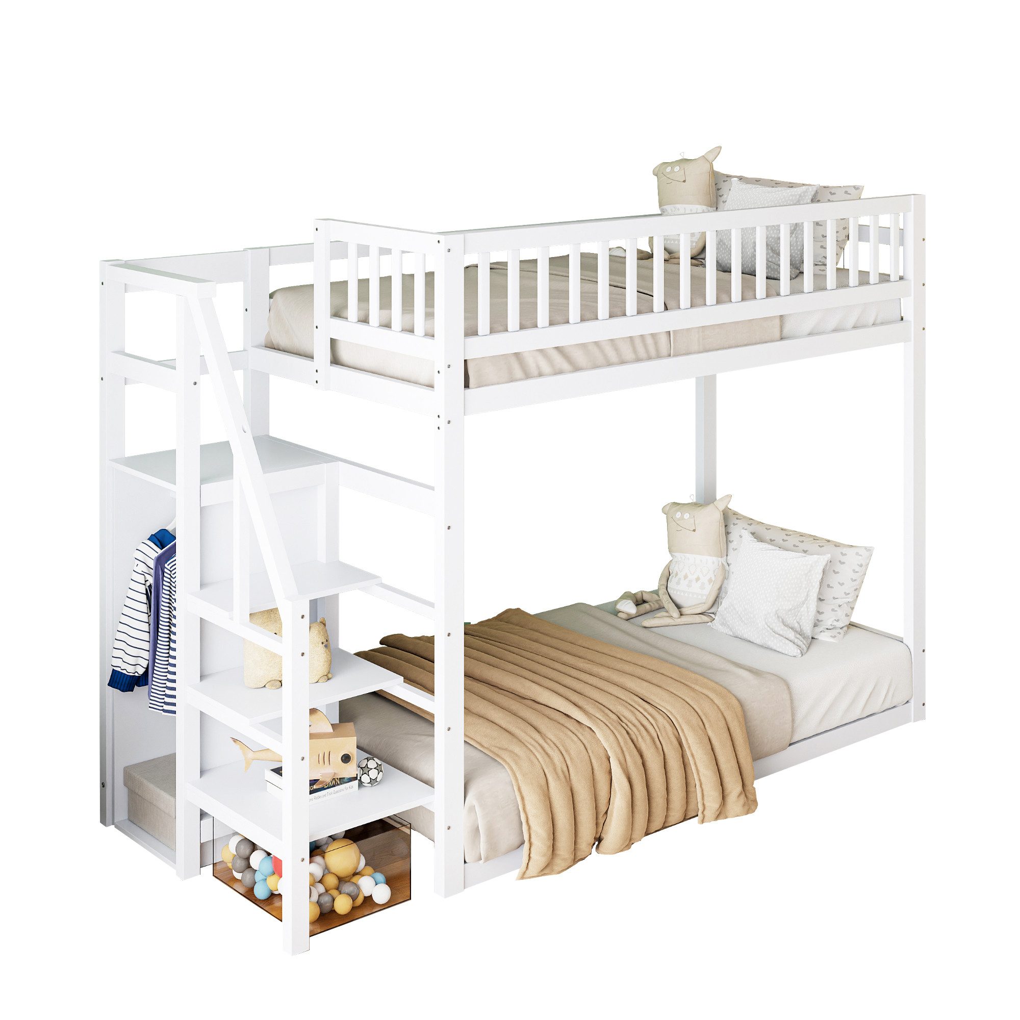 SOFTWEARY Etagenbett mit 2 Liegeflächen und günstig online kaufen
