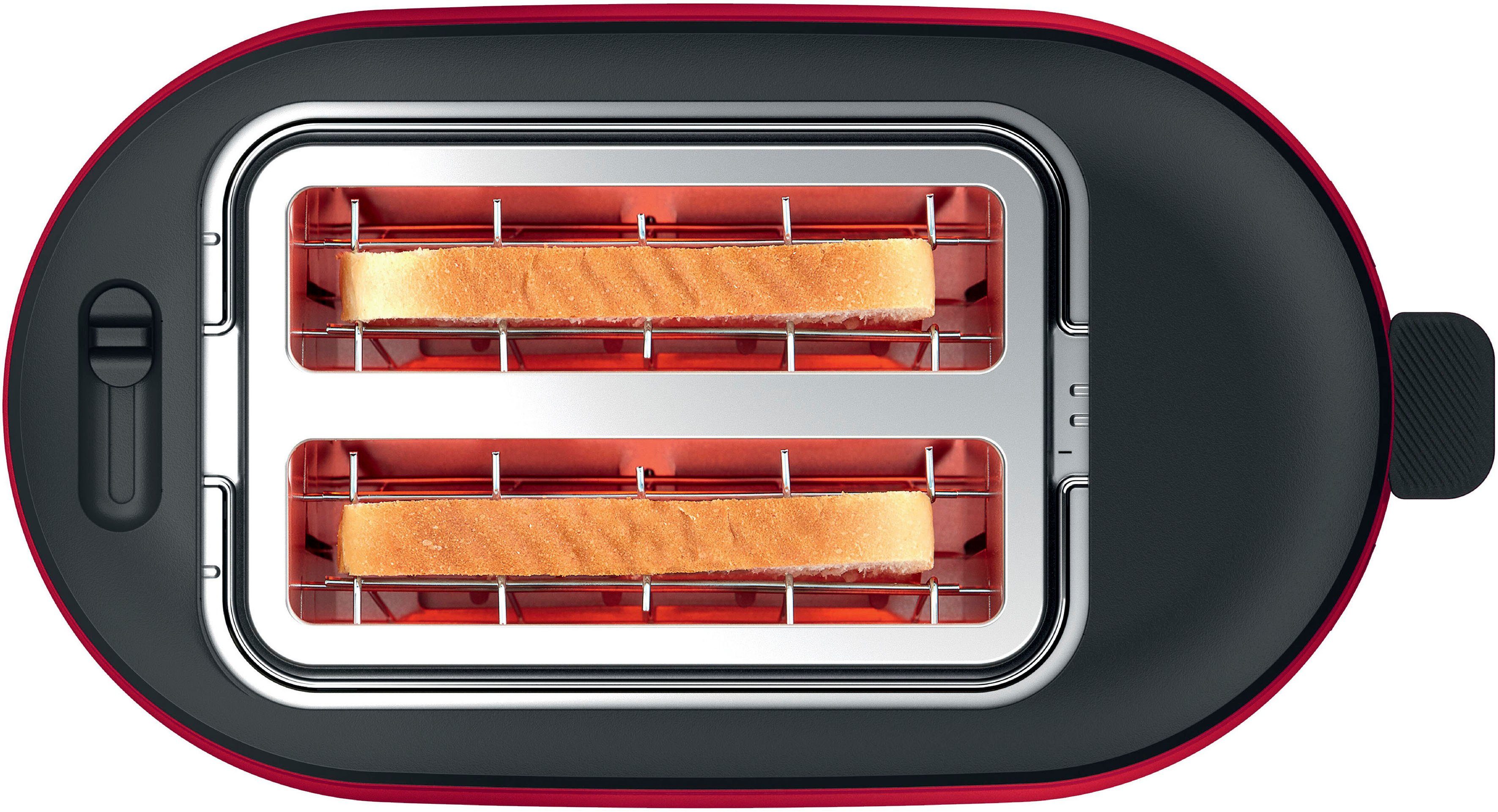 BOSCH Toaster MyMoment TAT2M124, für 2 Auftaufunktion, Brotzentrierung, AutoOff Brötchenaufsatz, W, Scheiben, integrierter Schlitze, 950 2
