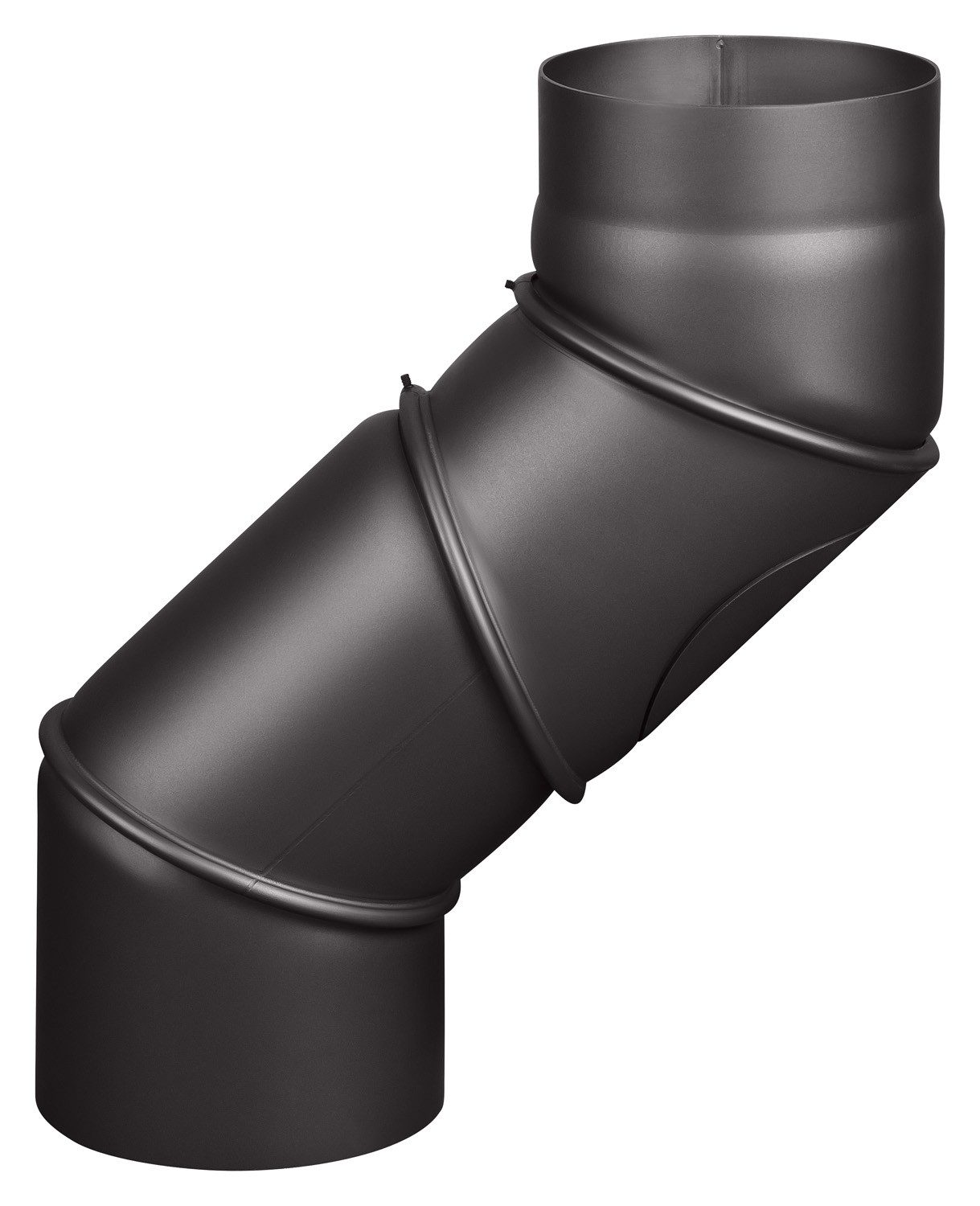 H&M Germany Ofenrohr Multibogen Ø150mm verstellbar 0-135° mit Tür schwarz metallic, (1-tlg), 150 mm