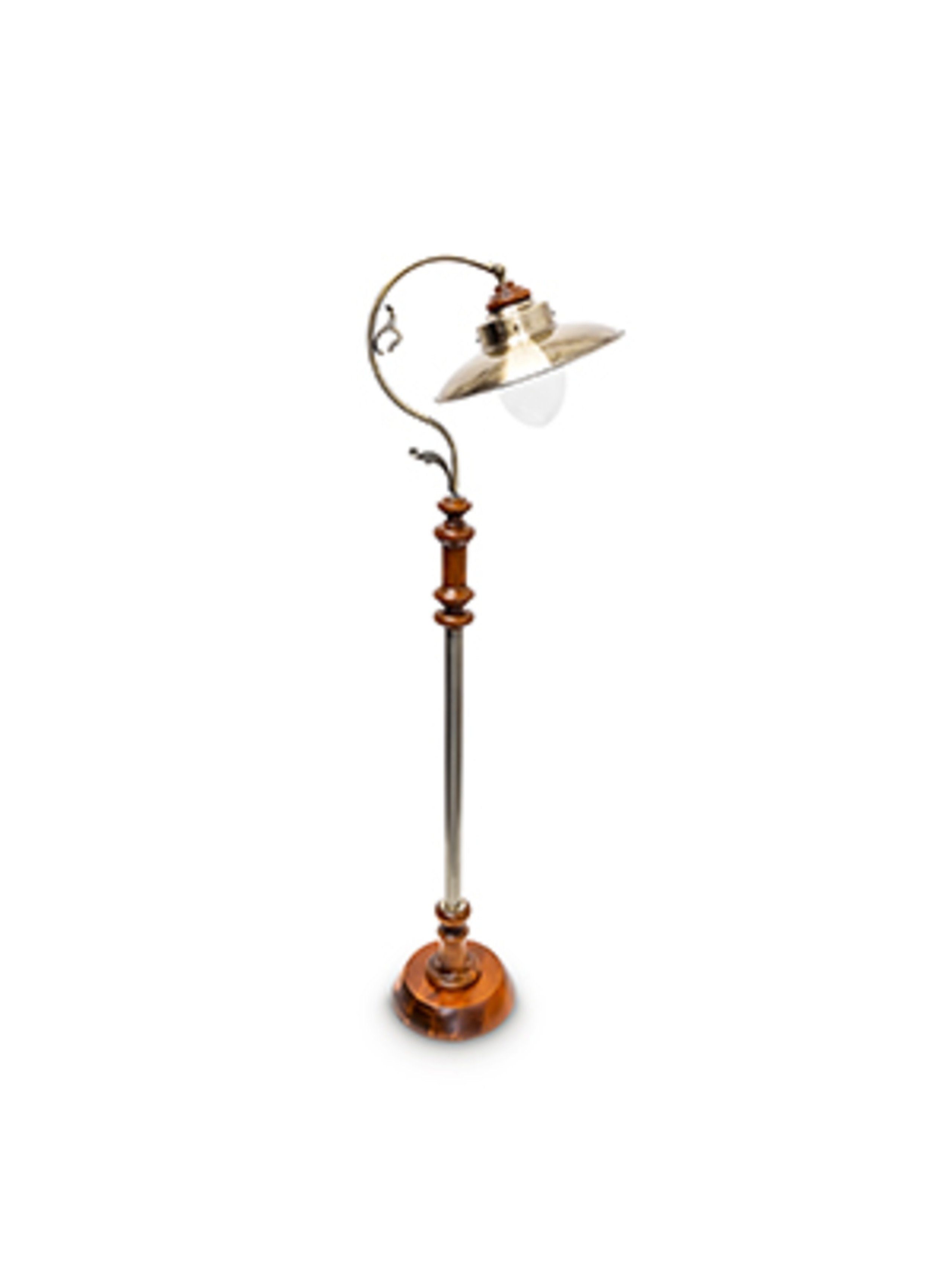relaxdays Stehlampe Jugendstil Design Messing
