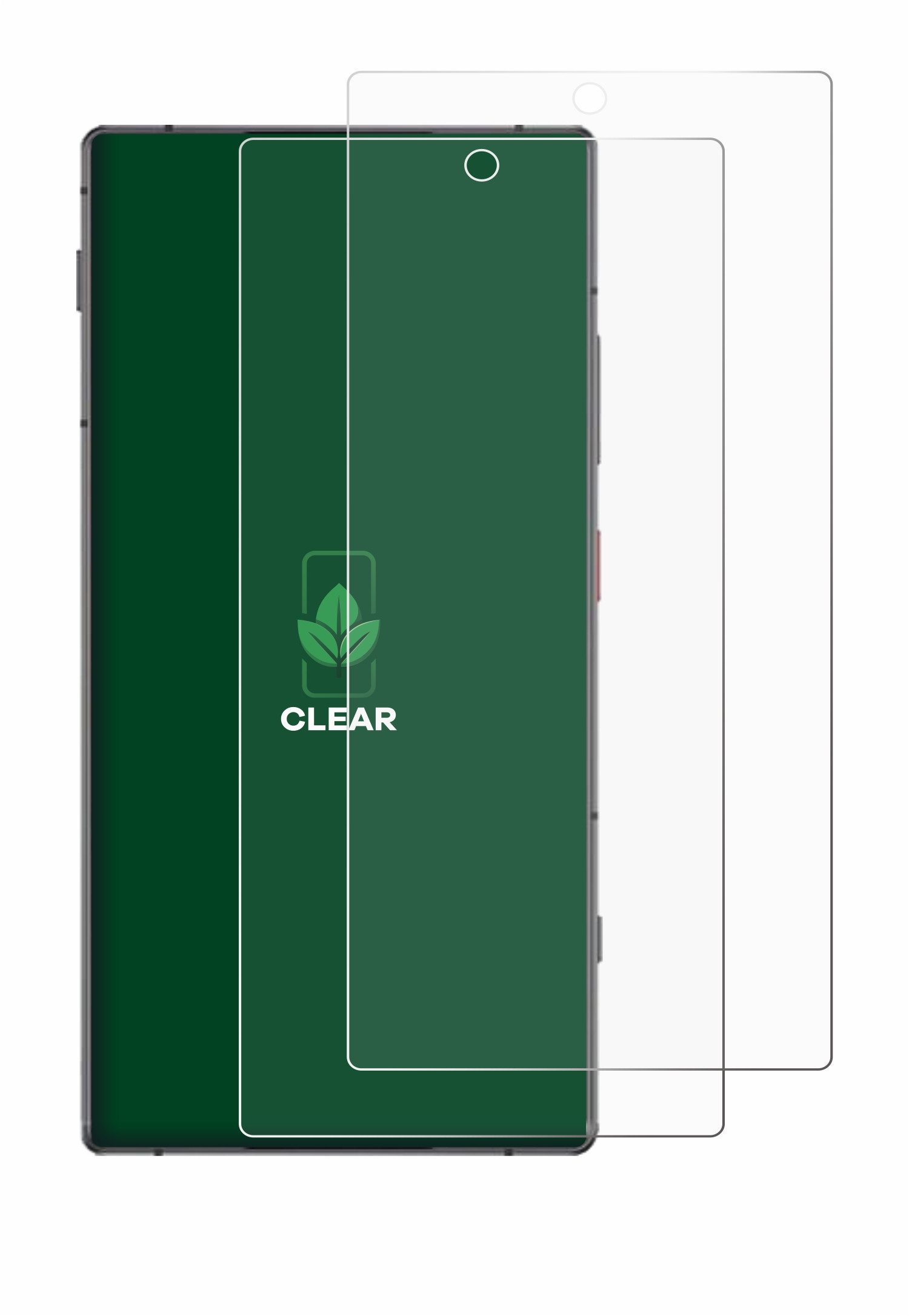 ScreenLeaf Displayschutzfolie Schutzfolie für Nubia Z70 Ultra, 2 Stück, Displayschutz Schutz Folie Klar Transparent
