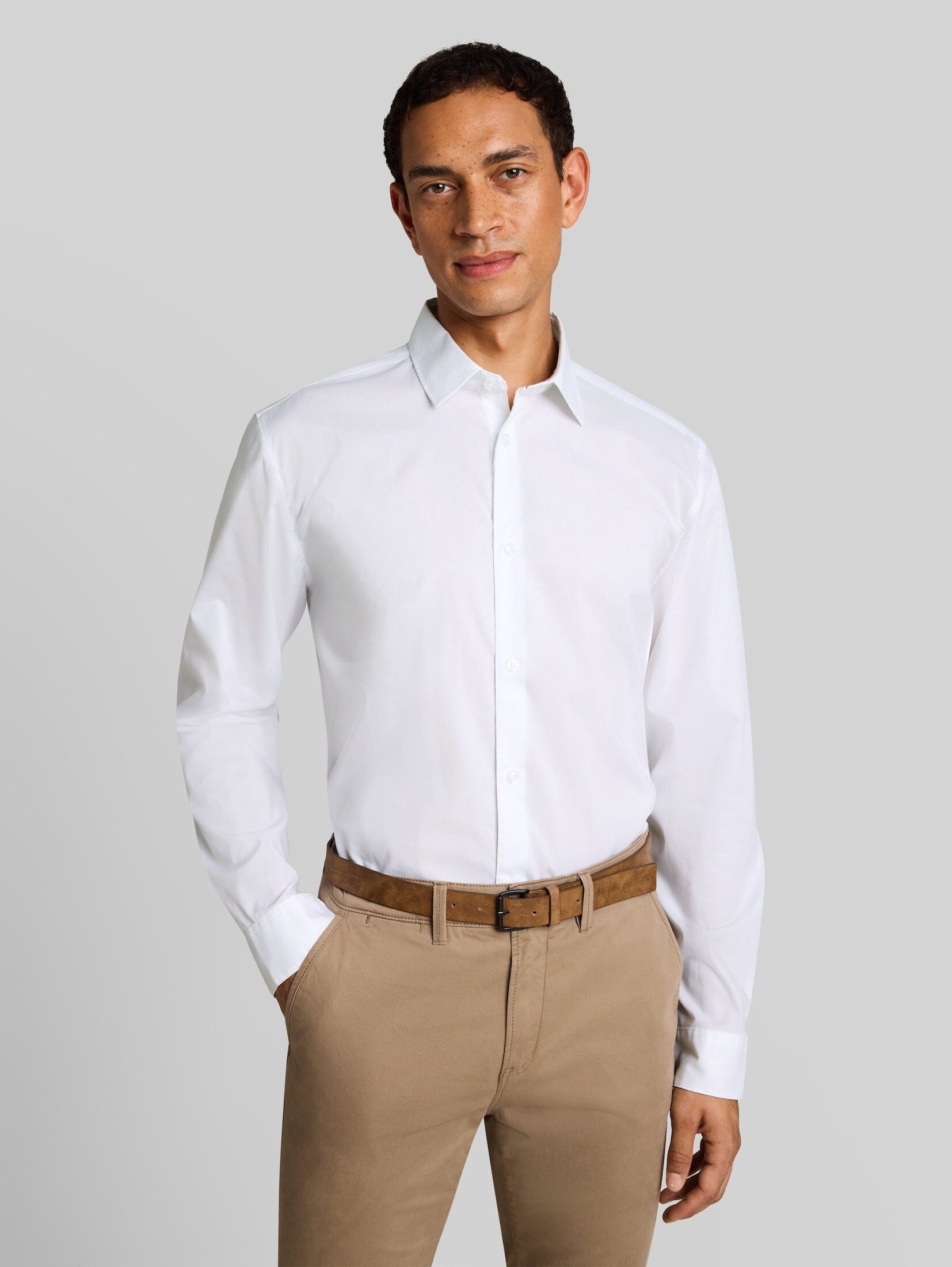 TOM TAILOR Langarmhemd Blusen & Shirts Regular Fit Hemd mit Stretch