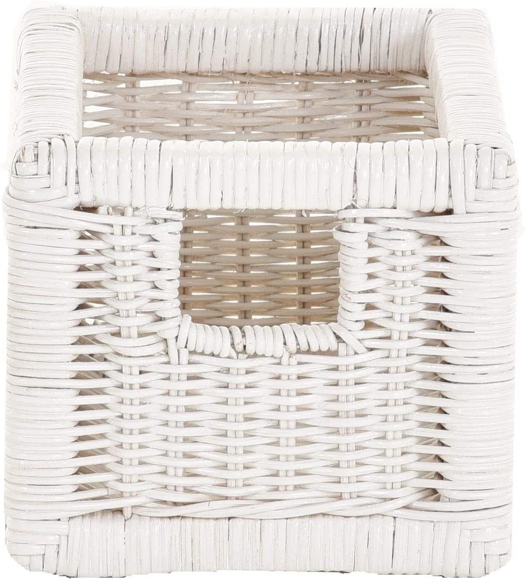 Krines Home Regalkorb Set/2 Regalkorb Aufbewahrungskorb geflochten Rattan (Klein-Mehrfarbig) (2-teiliges Set), Korbset Aufbewahrung Regal Schrankkorb Korb, ca. 20 x 32 x 17,5 cm