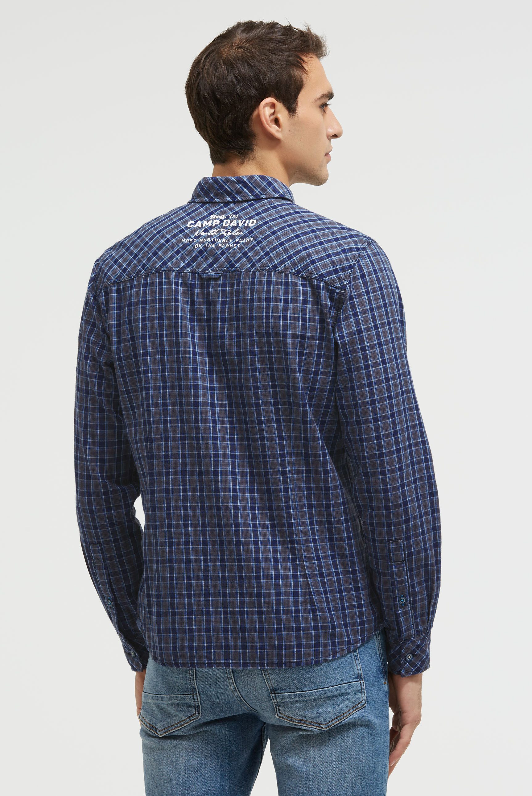 CAMP DAVID Langarmhemd aus Baumwolle