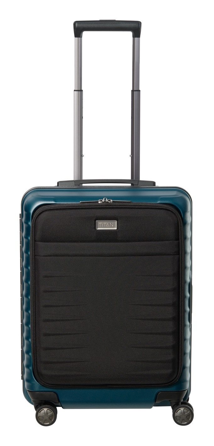 TITAN® Hartschalen-Trolley LITRON Frame mit Vortasche, Safeplus-Verschluss, 4 Rollen, Hartschalen-Koffer Made in Germany mit 10 Jahren Herstellergarantie