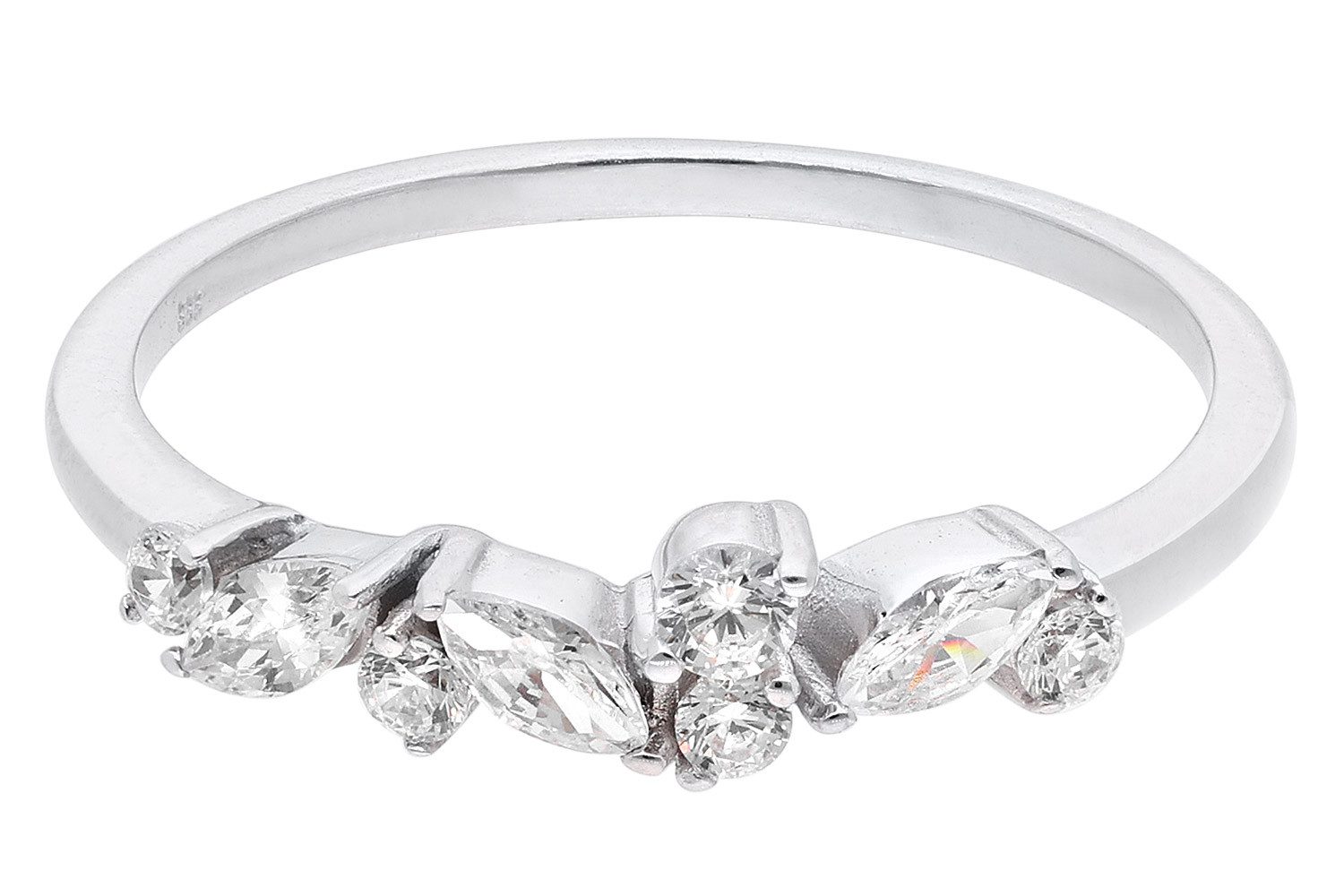 trendor Goldring Damenring 333 Weißgold Zirkonia- günstig online kaufen