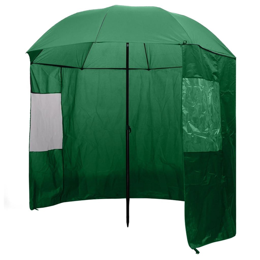 vidaXL Sonnenschirm Angelregenschirme 240 x 210 cm Oxford-Polyester Rund, Angelschirm 240x210cm Anglerschirm Regenschirm Schirmzelt Seitenwand