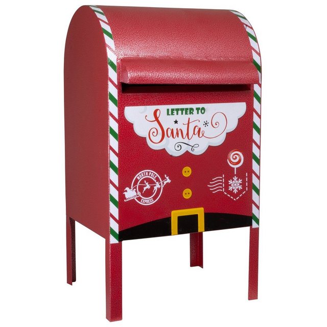 Christmas Paradise Kinderbriefkasten Deko Weihnachts-Briefkasten aus Metall 52cm (1-St), Weihnachtsmann Mailbox