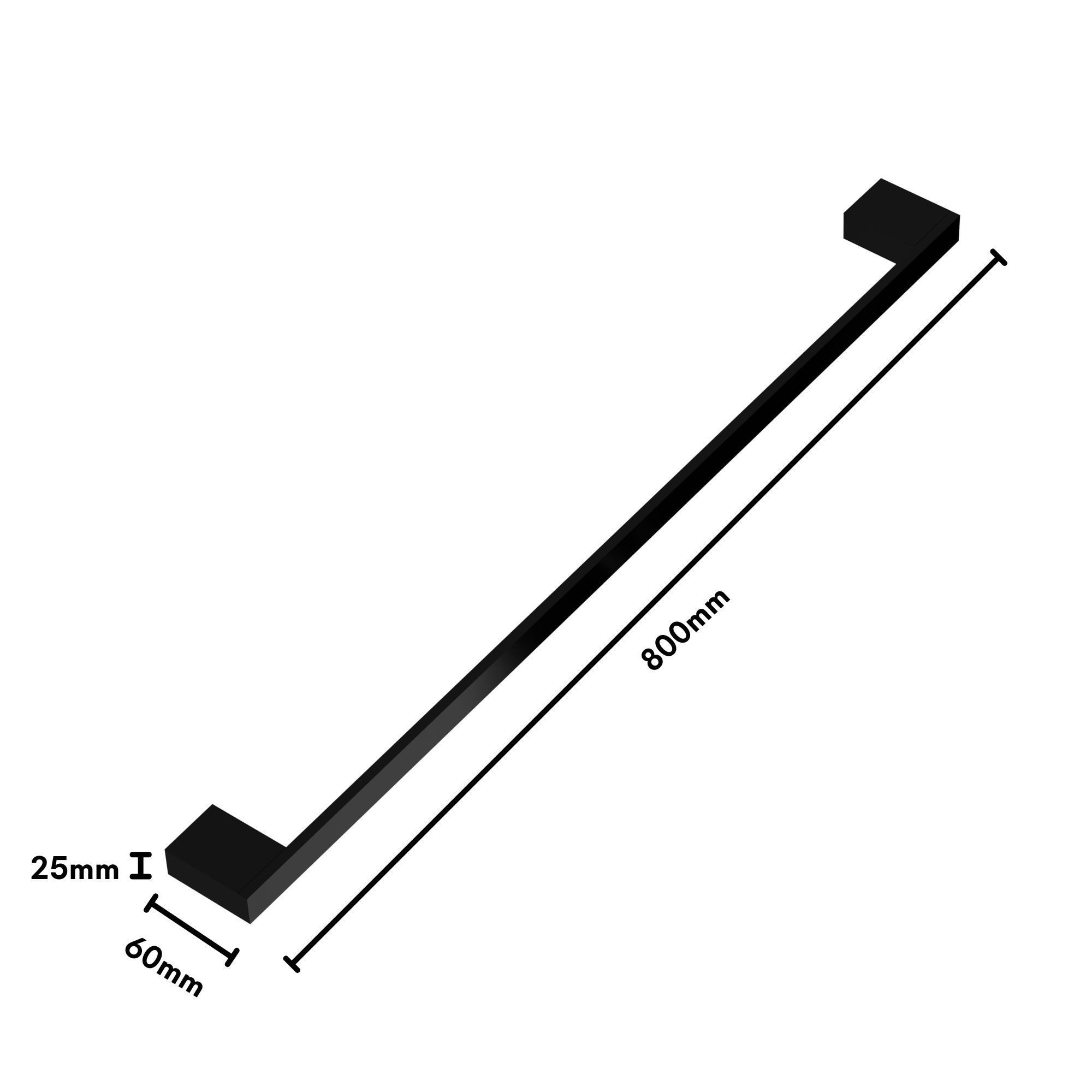 kalb Handtuchhalter Stabiler Badetuchhalter Lenn 80cm Wand Handtuchhalter Alu Massiv – Bild 5 von 5