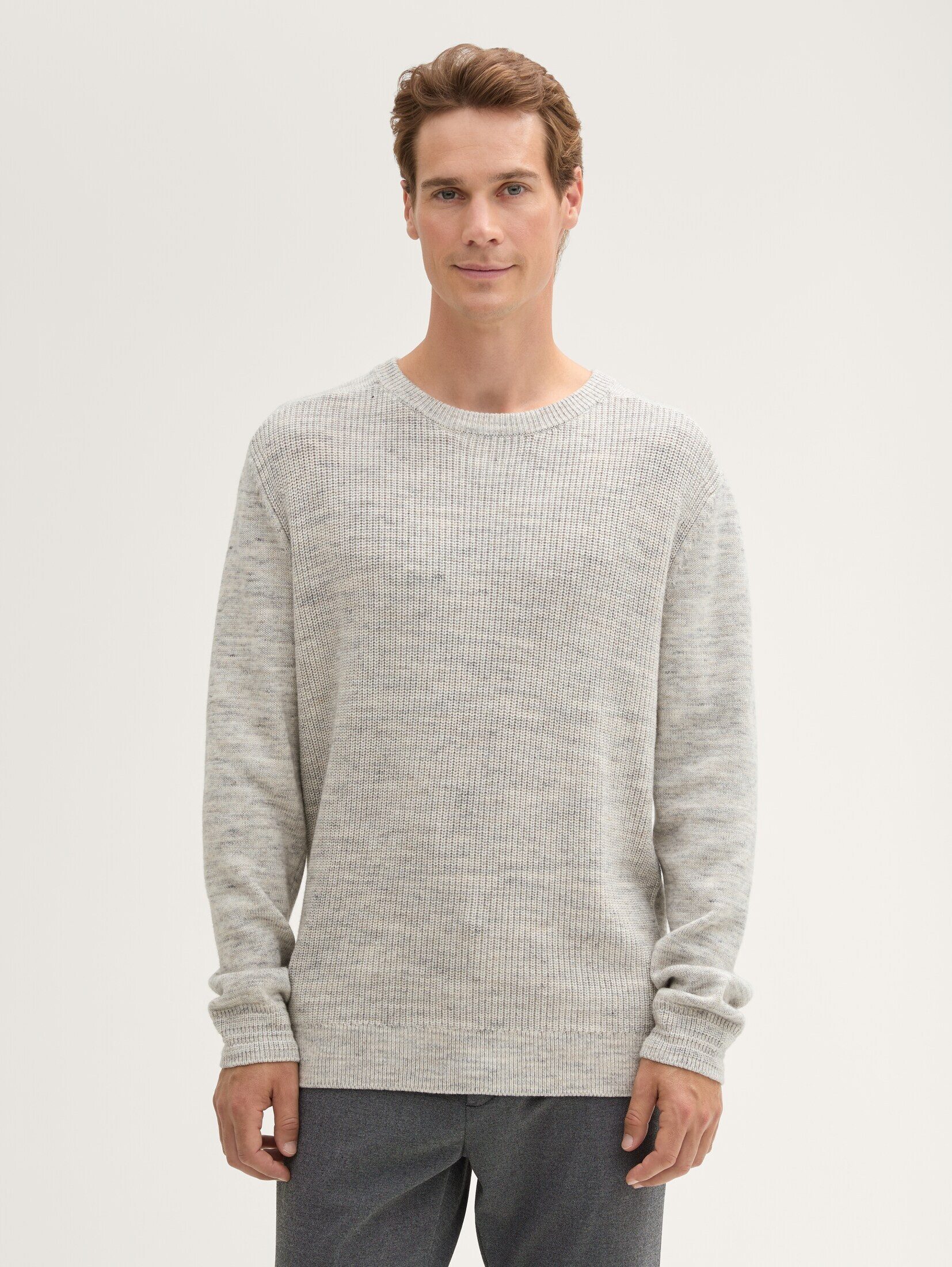 TOM TAILOR Strickpullover Pullover & Strickjacken Strickpullover mit Wollan günstig online kaufen
