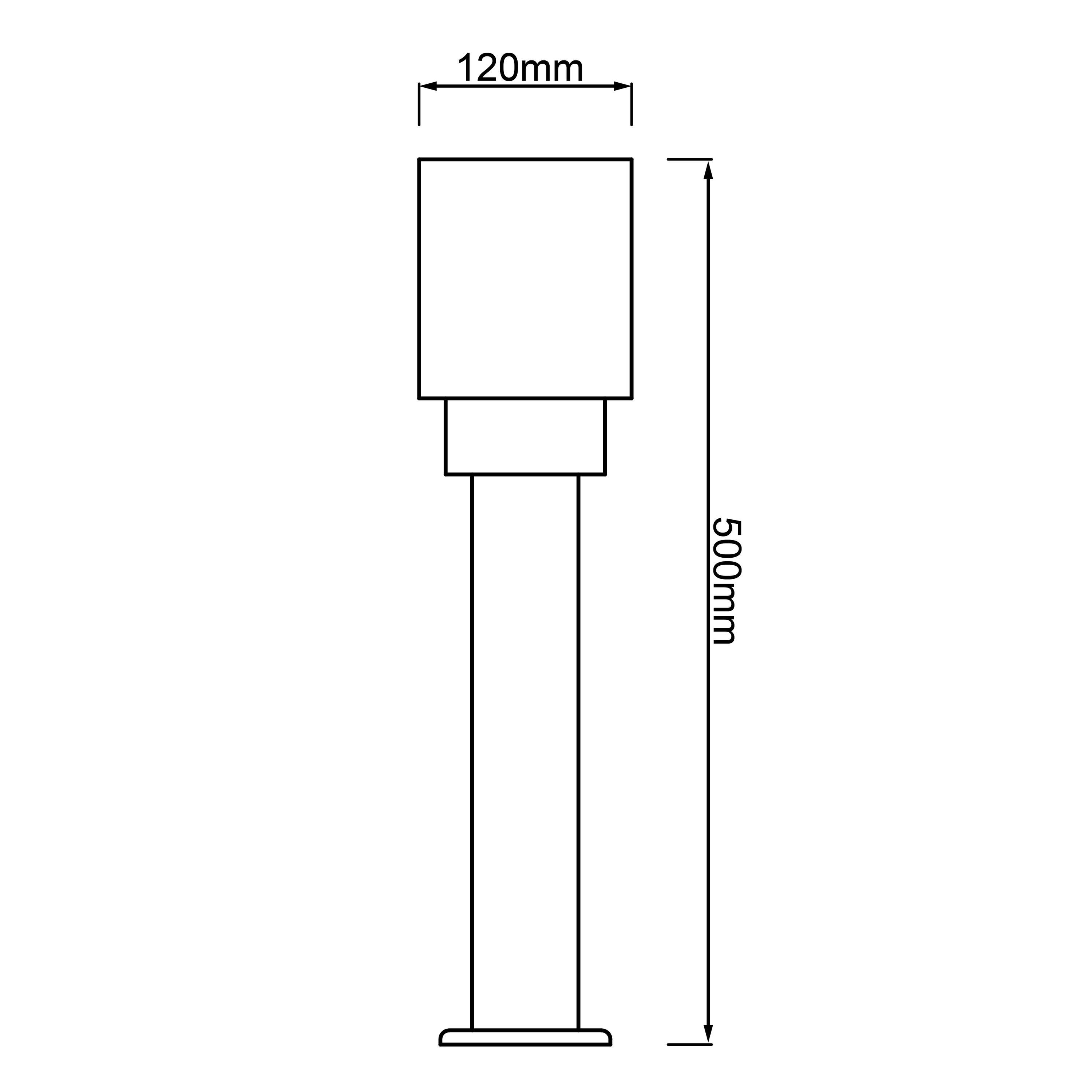 Brilliant Außen-Stehlampe Arthus, Arthus 1x A60, Außensockelleuchte 50cm IP- E27, Lampe, 18W, anthrazit